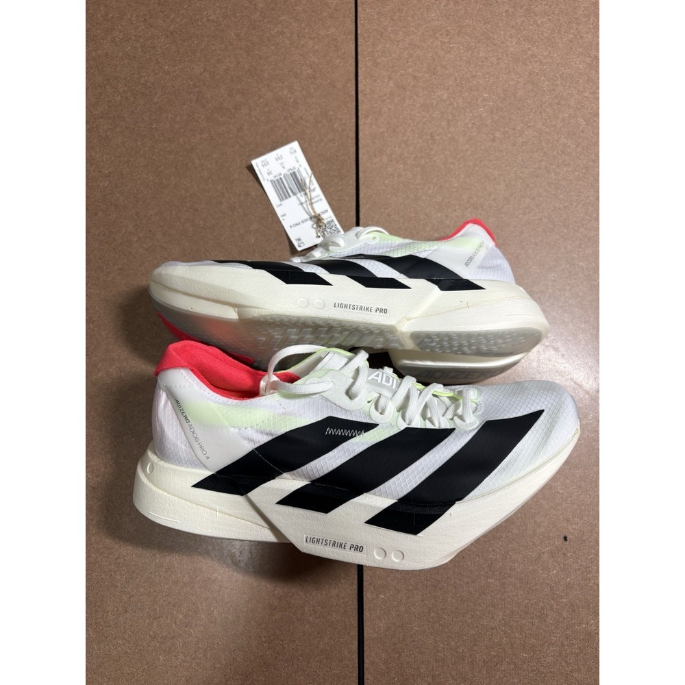 Adidas Adizero Adios Pro 4 Running Shoes Women Size 6.5 White Black JR1163